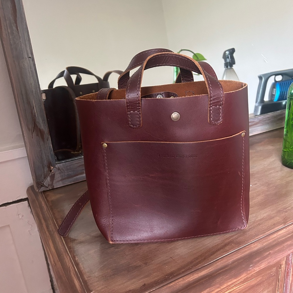 NEW Portland Leather Goods Cognac Mini Crossbody Bag!!!!
